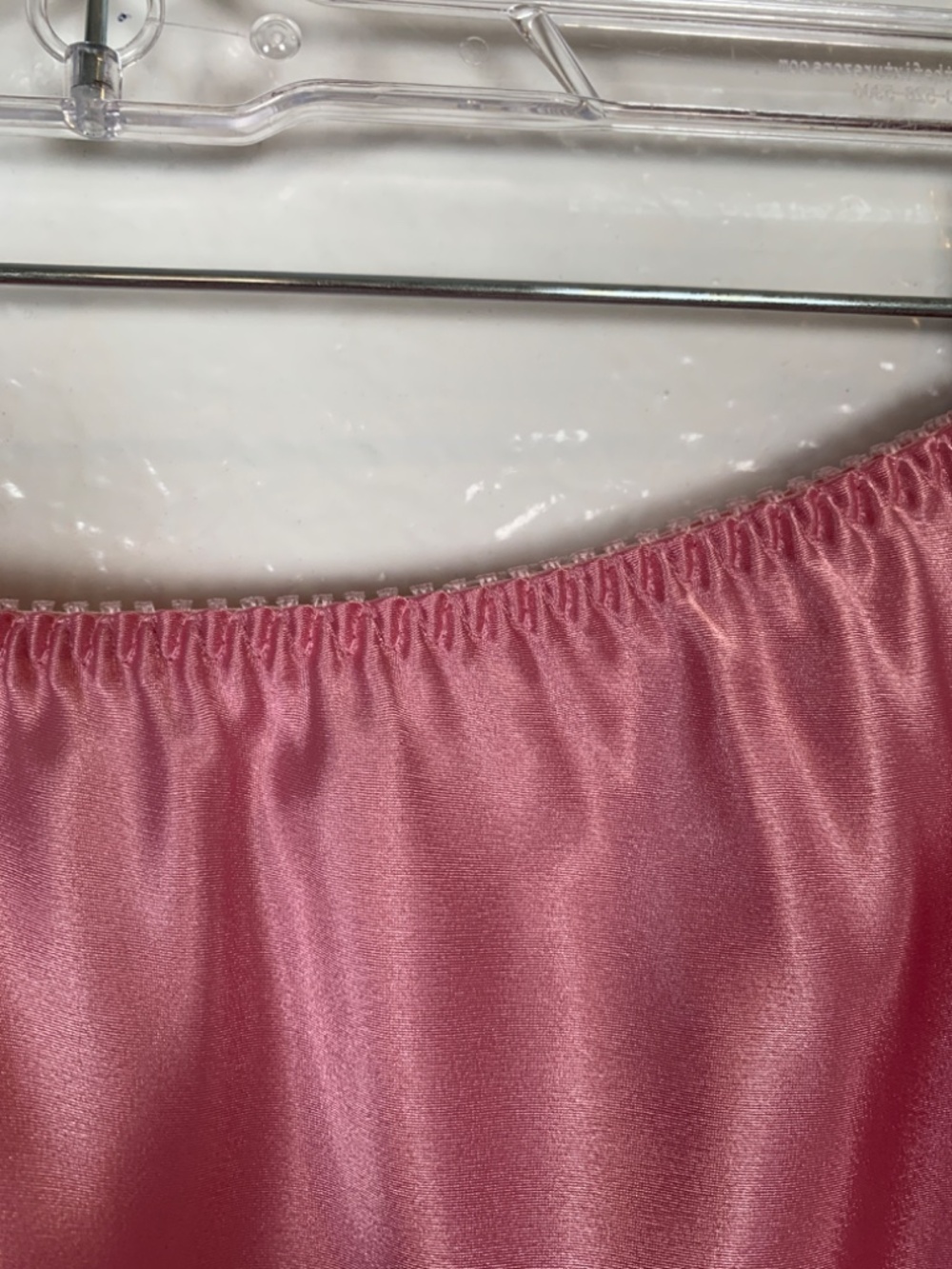 Vintage Victoria's Secret Gold Label Half Slip Small Satin Pink Black Lace - Picture 3 of 11
